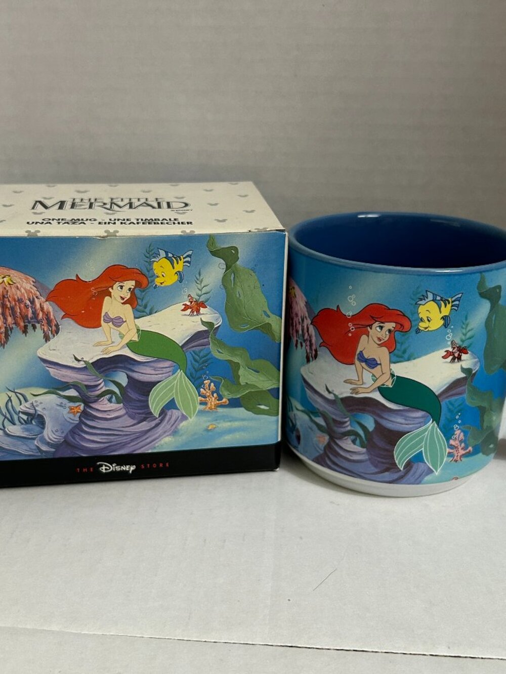 Vintage Disney Store The Little Mermaid Ariel Ursula Mug w/ Original Box